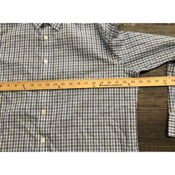 UNTUCKit Long Sleeve Button Down Shirt Blue Plaid XL Tall - Picture 5 of 6